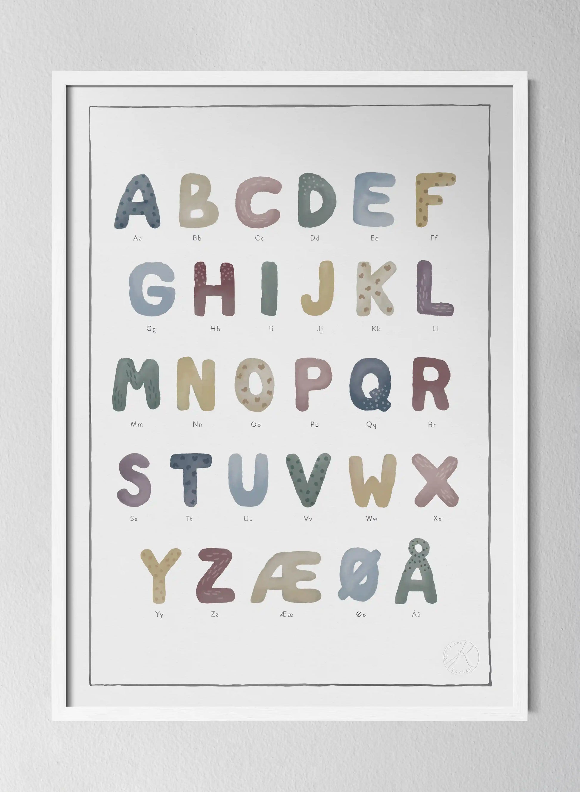 Classic White Pinewood Frame Mønstret
