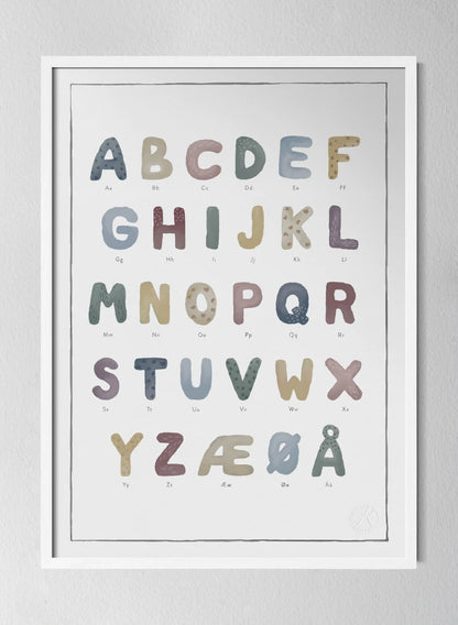 Classic White Pinewood Frame Mønstret