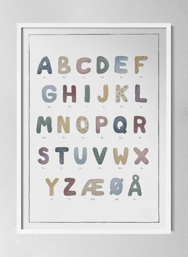 Classic White Pinewood Frame Mønstret