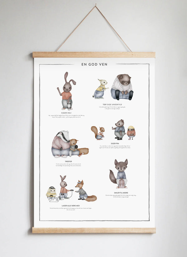 Poster Hanger in Solid Oak