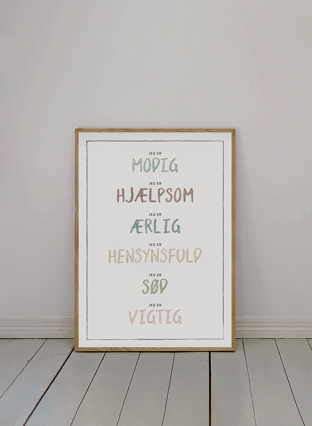 Classic Oak Frame Dusty Pastel
