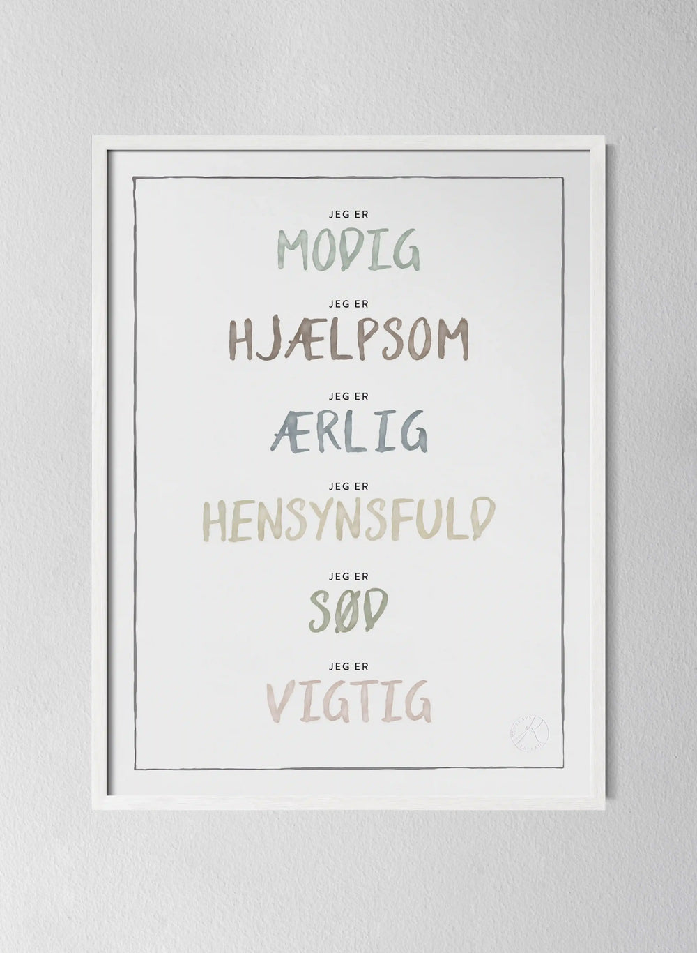 Classic Oak Frame Dusty Pastel