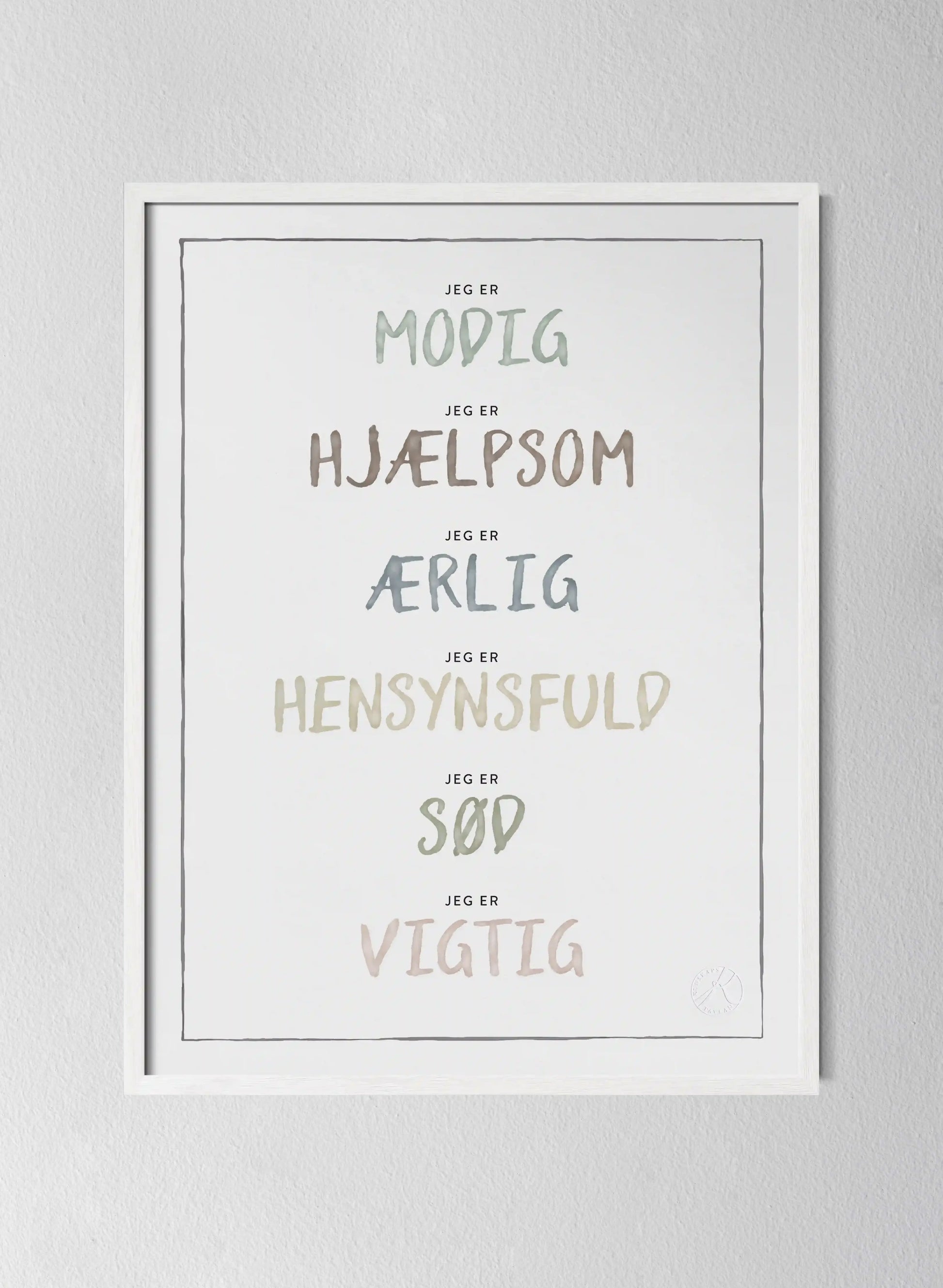 Classic White Pinewood Frame Dusty Pastel