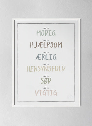 Classic White Pinewood Frame Dusty Pastel