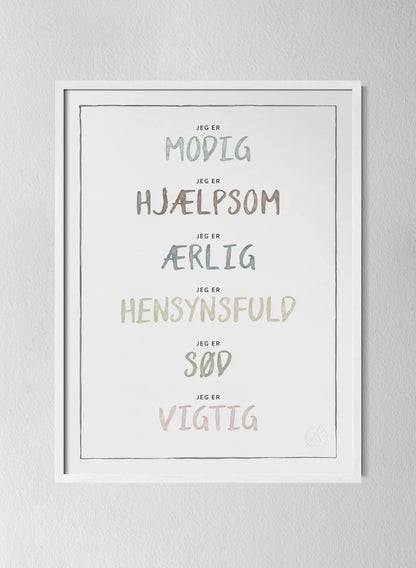 Classic White Pinewood Frame Dusty Pastel