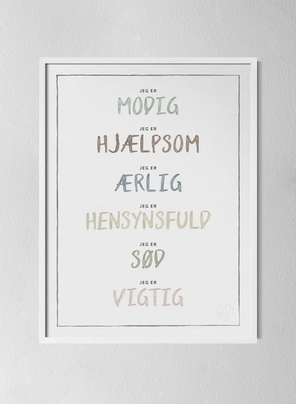 Classic White Pinewood Frame Dusty Pastel