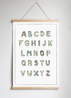 Poster Hanger in Solid Oak Watercolour
