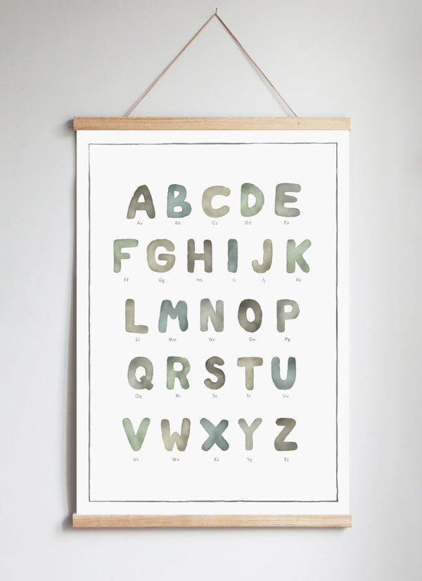 Poster Hanger in Solid Oak Watercolour