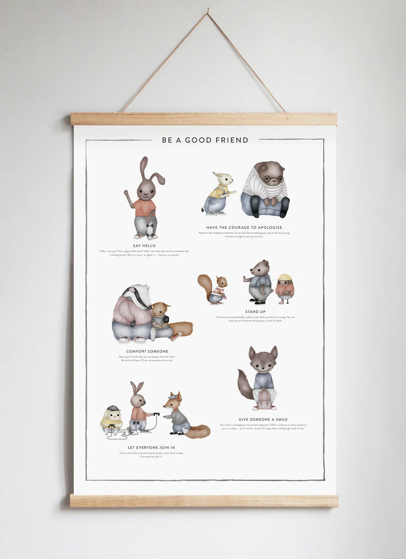 Poster Hanger in Solid Oak