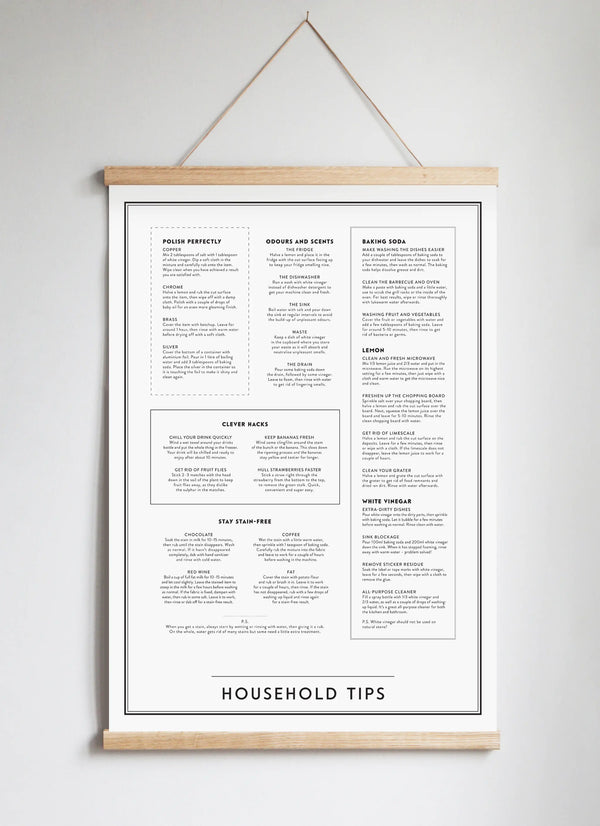 Poster Hanger in Solid Oak White