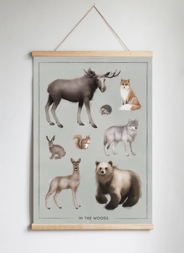 Poster Hanger in Solid Oak