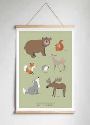 Poster Hanger in Solid Oak