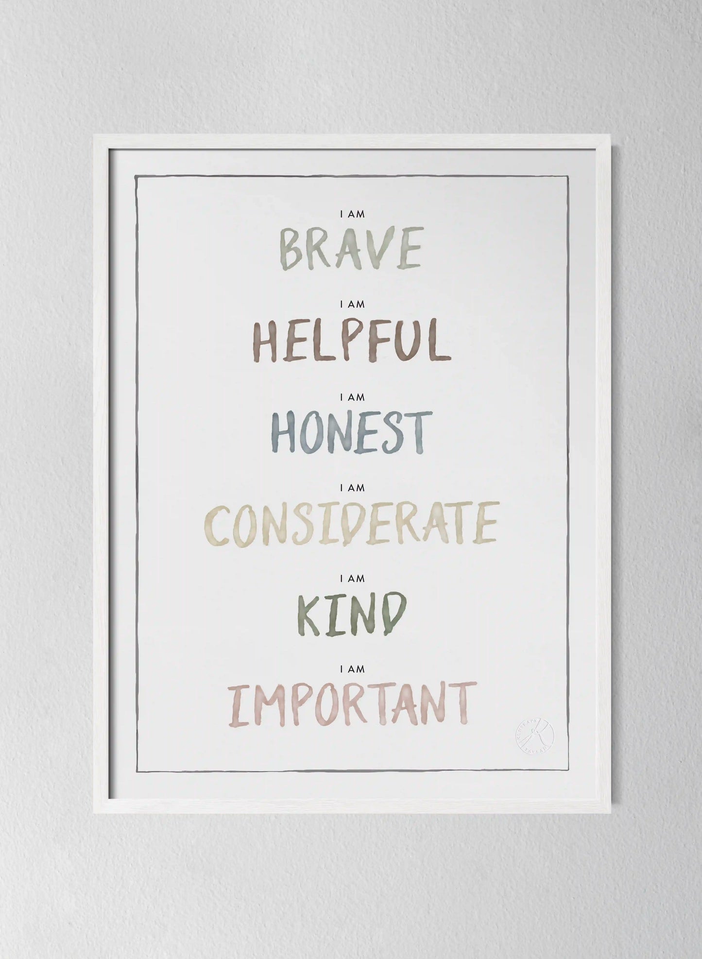 Classic White Pinewood Frame Dusty Pastel