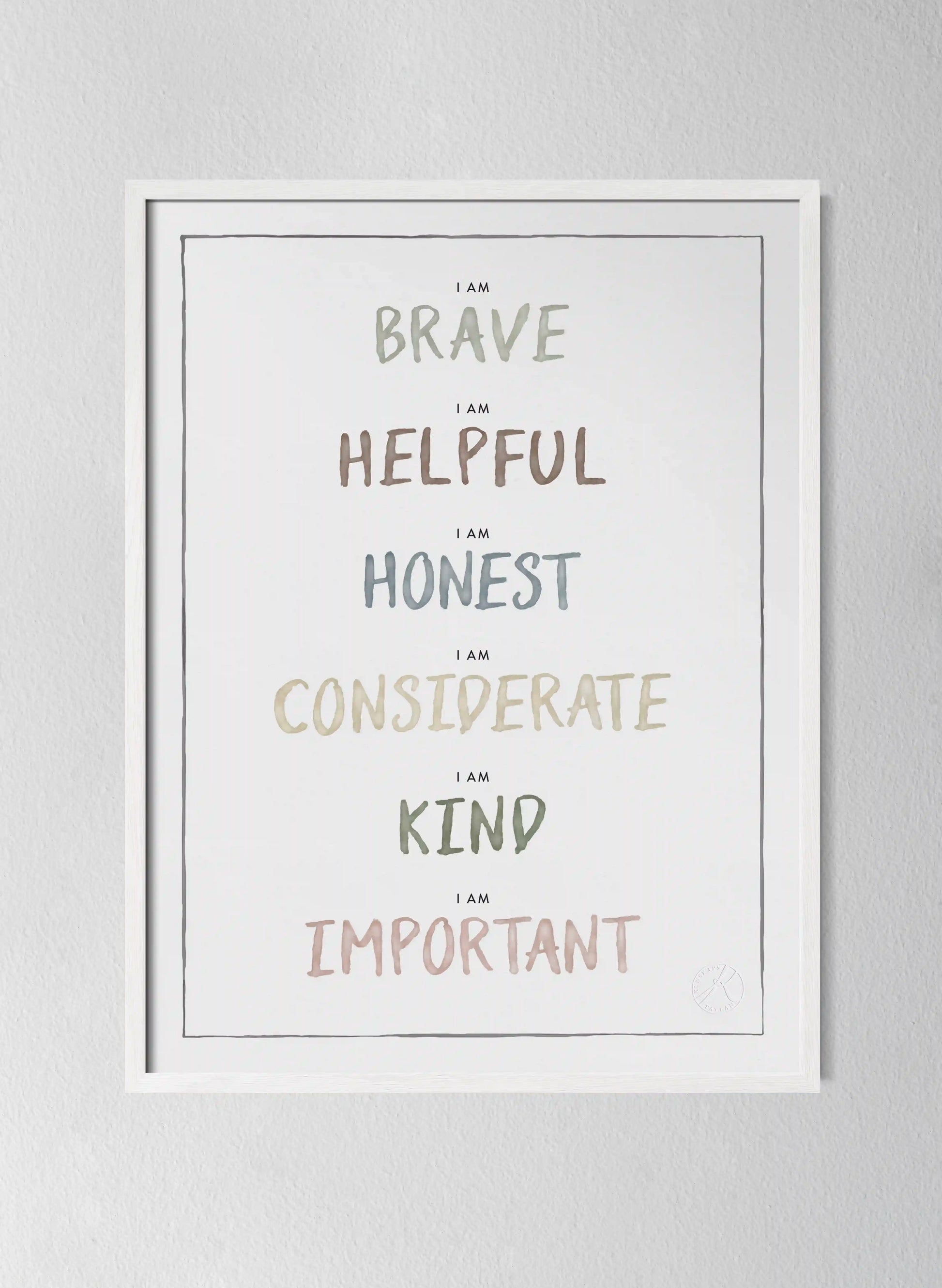 Classic White Pinewood Frame Dusty Pastel