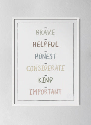 Classic White Pinewood Frame Dusty Pastel