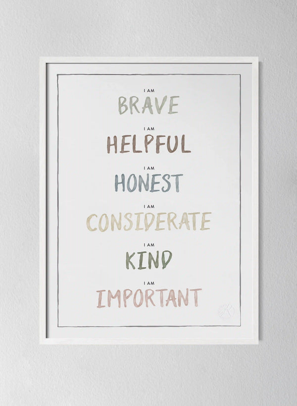 Classic White Pinewood Frame Dusty Pastel