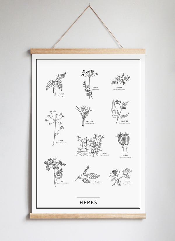 Poster Hanger in Solid Oak