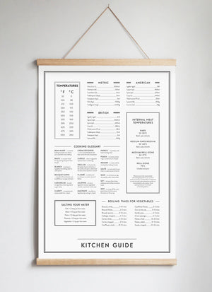 Poster Hanger in Solid Oak White