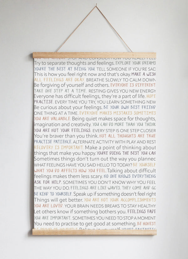 Poster Hanger in Solid Oak