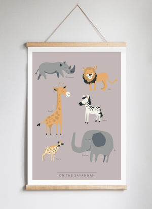 Poster Hanger in Solid Oak