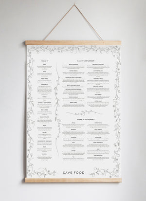 Poster Hanger in Solid Oak Black & White