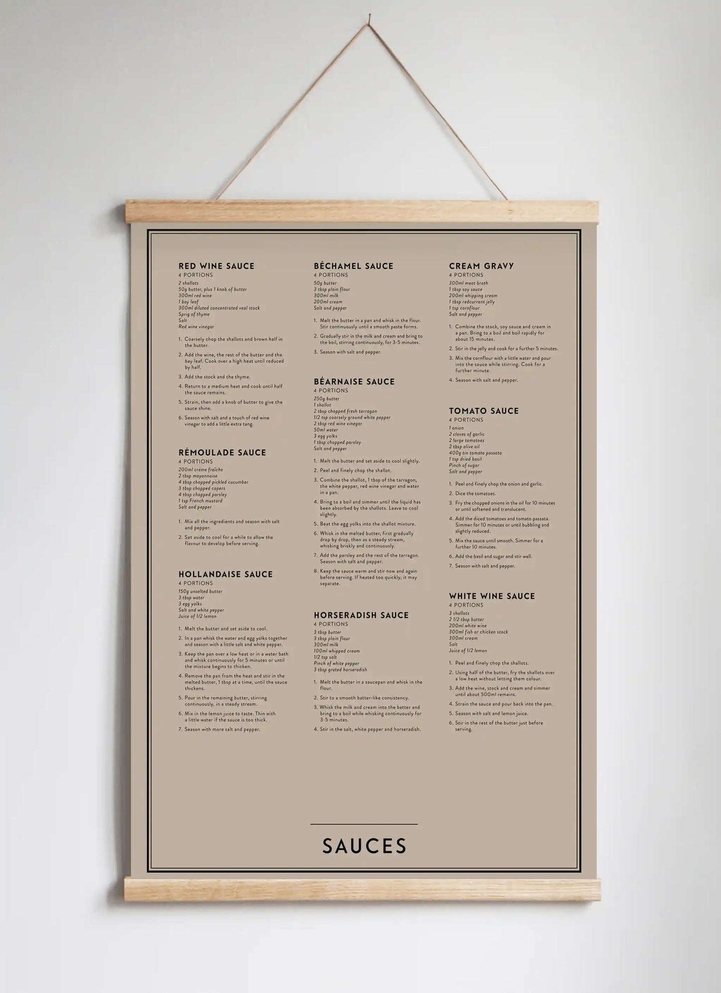 Poster Hanger in Solid Oak Matte Blush