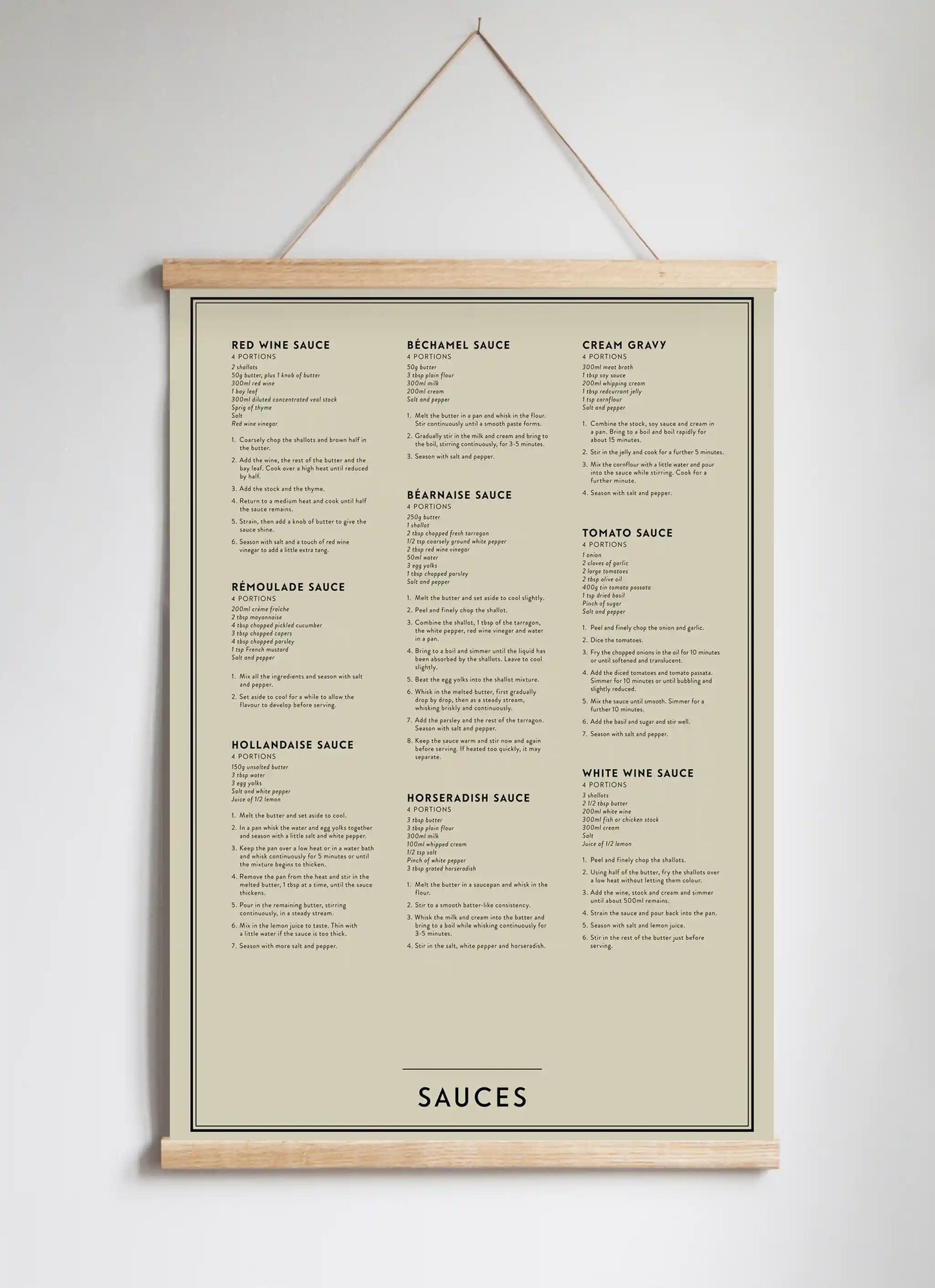 Poster Hanger in Solid Oak Pastel Sunray
