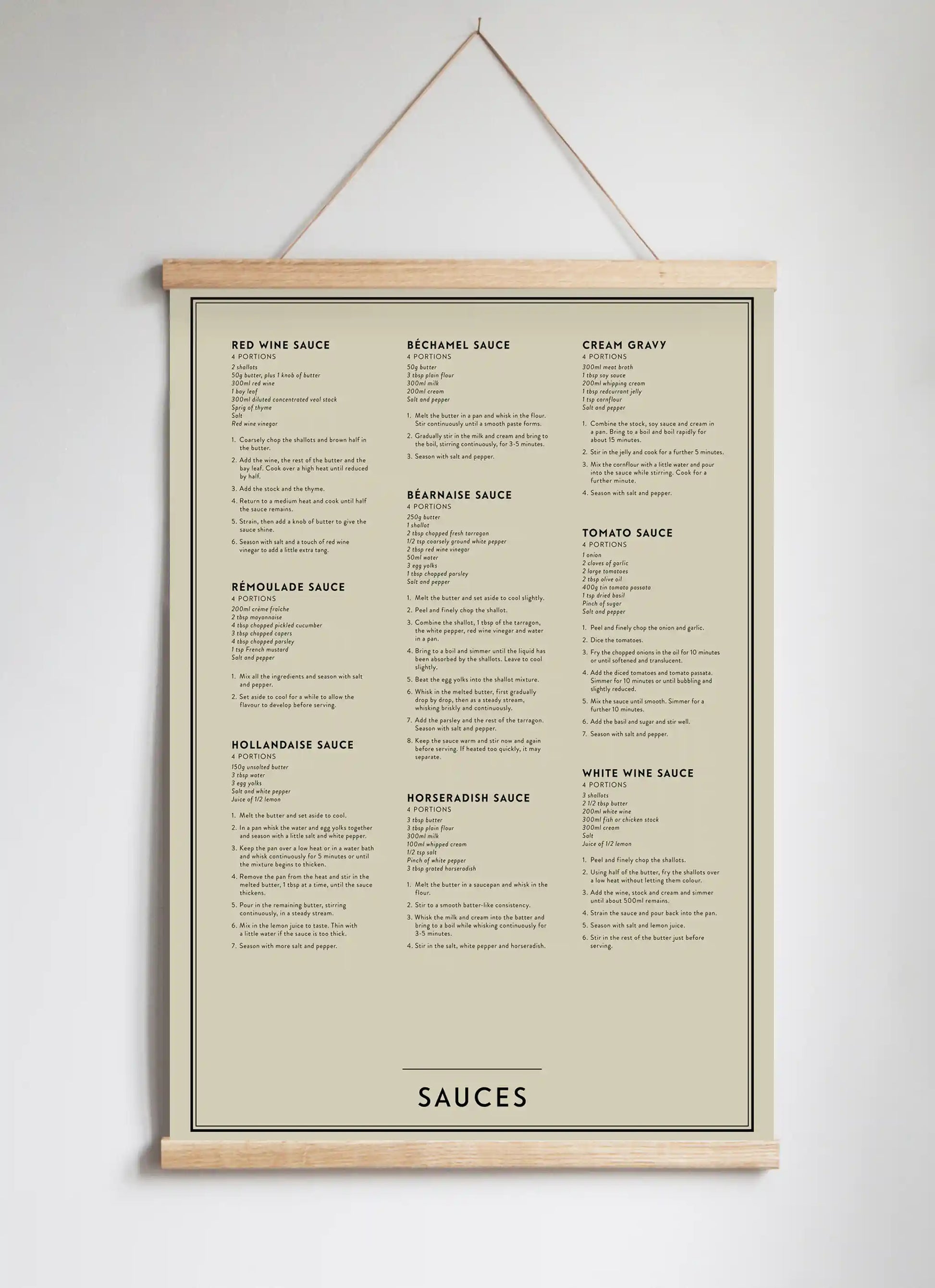 Poster Hanger in Solid Oak Pastel Sunray