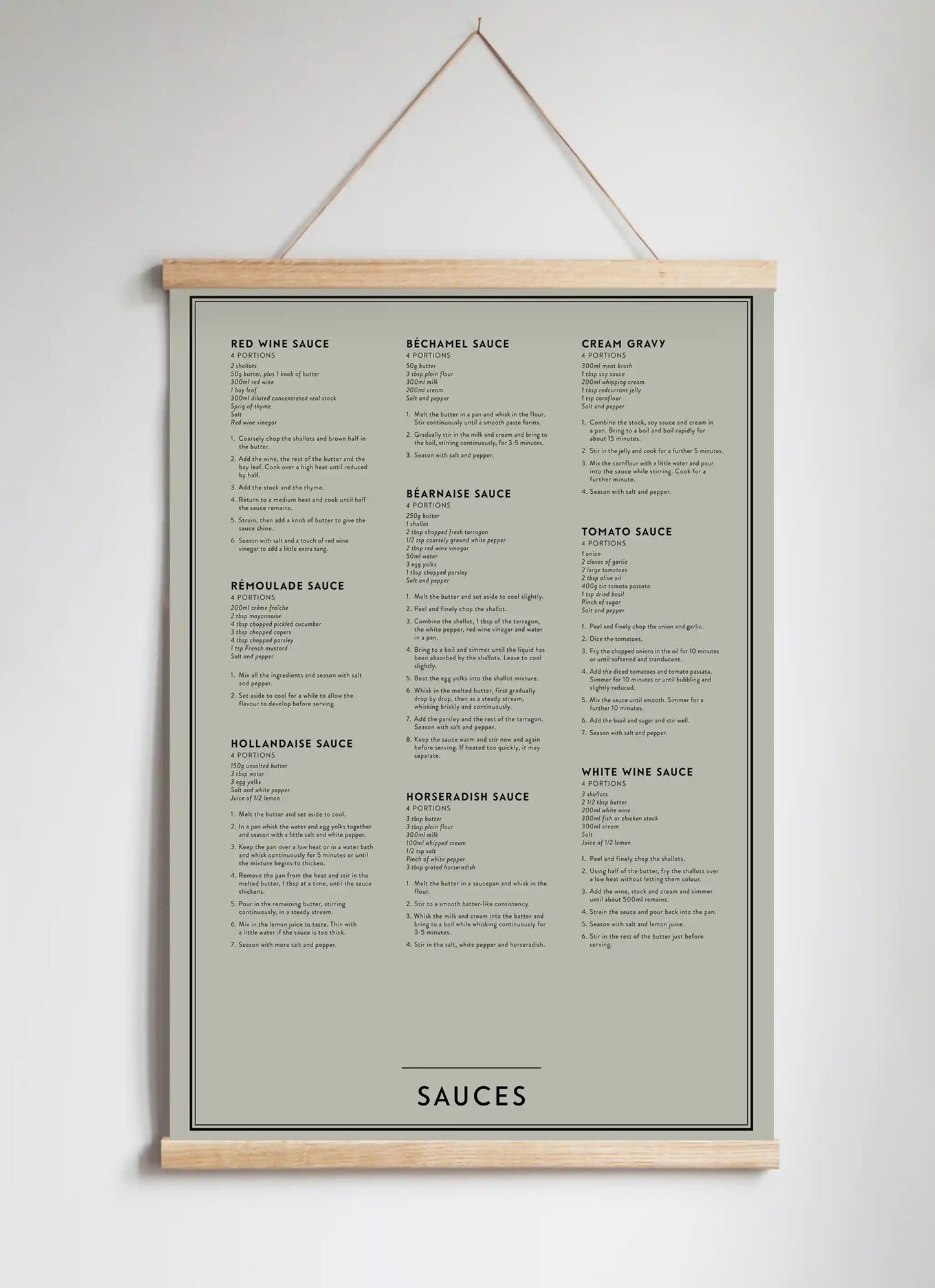 Poster Hanger in Solid Oak Soft Sage