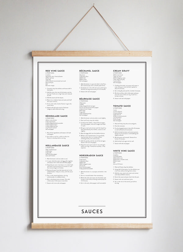 Poster Hanger in Solid Oak White