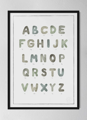 Classic Black Pinewood Frame Watercolour