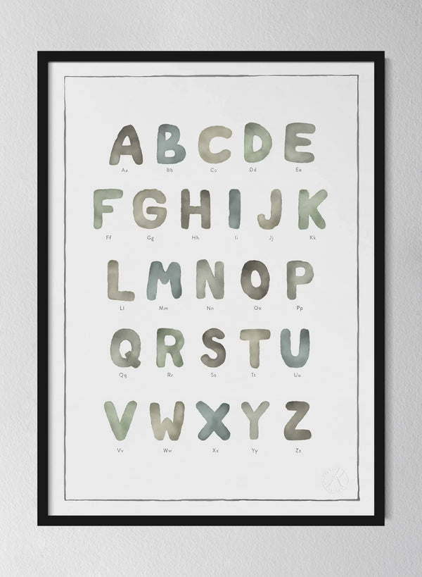Classic Black Pinewood Frame Watercolour