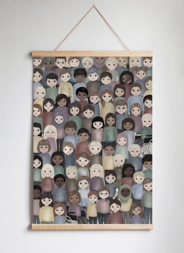 Poster Hanger in Solid Oak