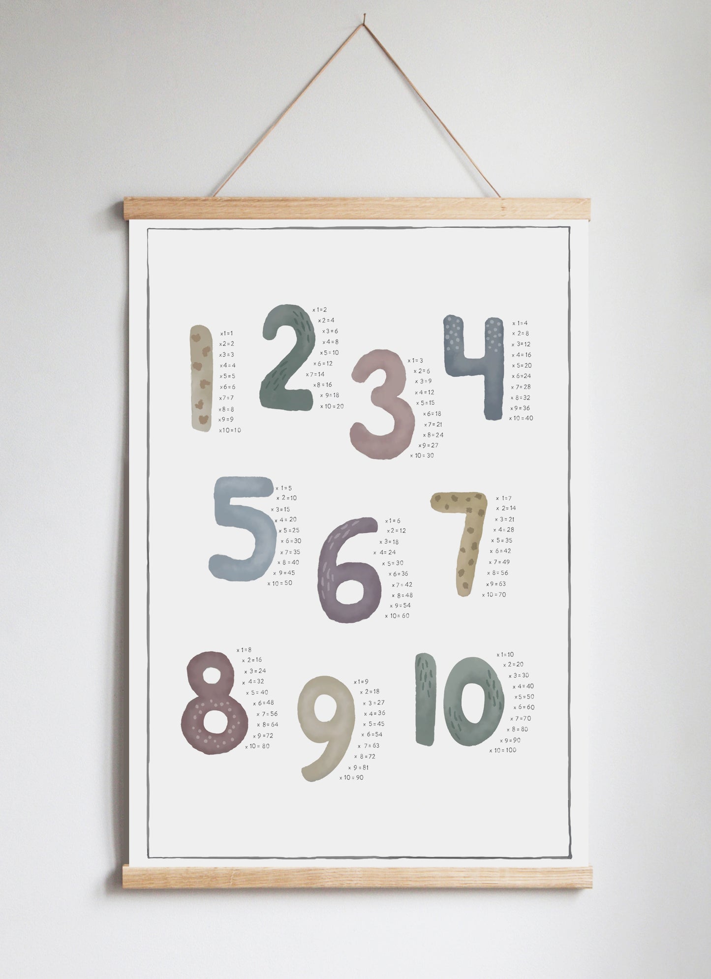 Poster Hanger in Solid Oak Patterned