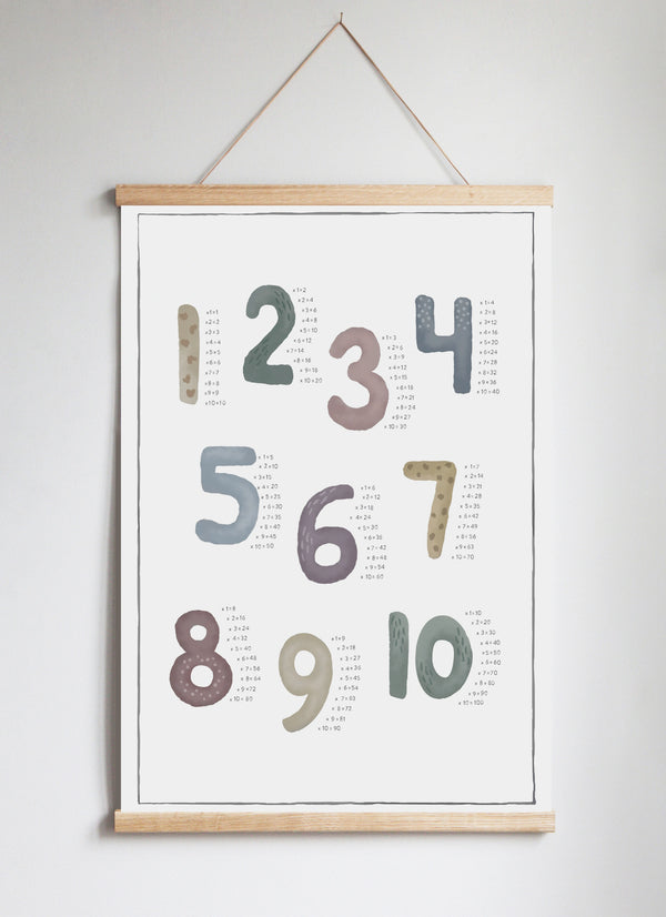 Poster Hanger in Solid Oak Patterned