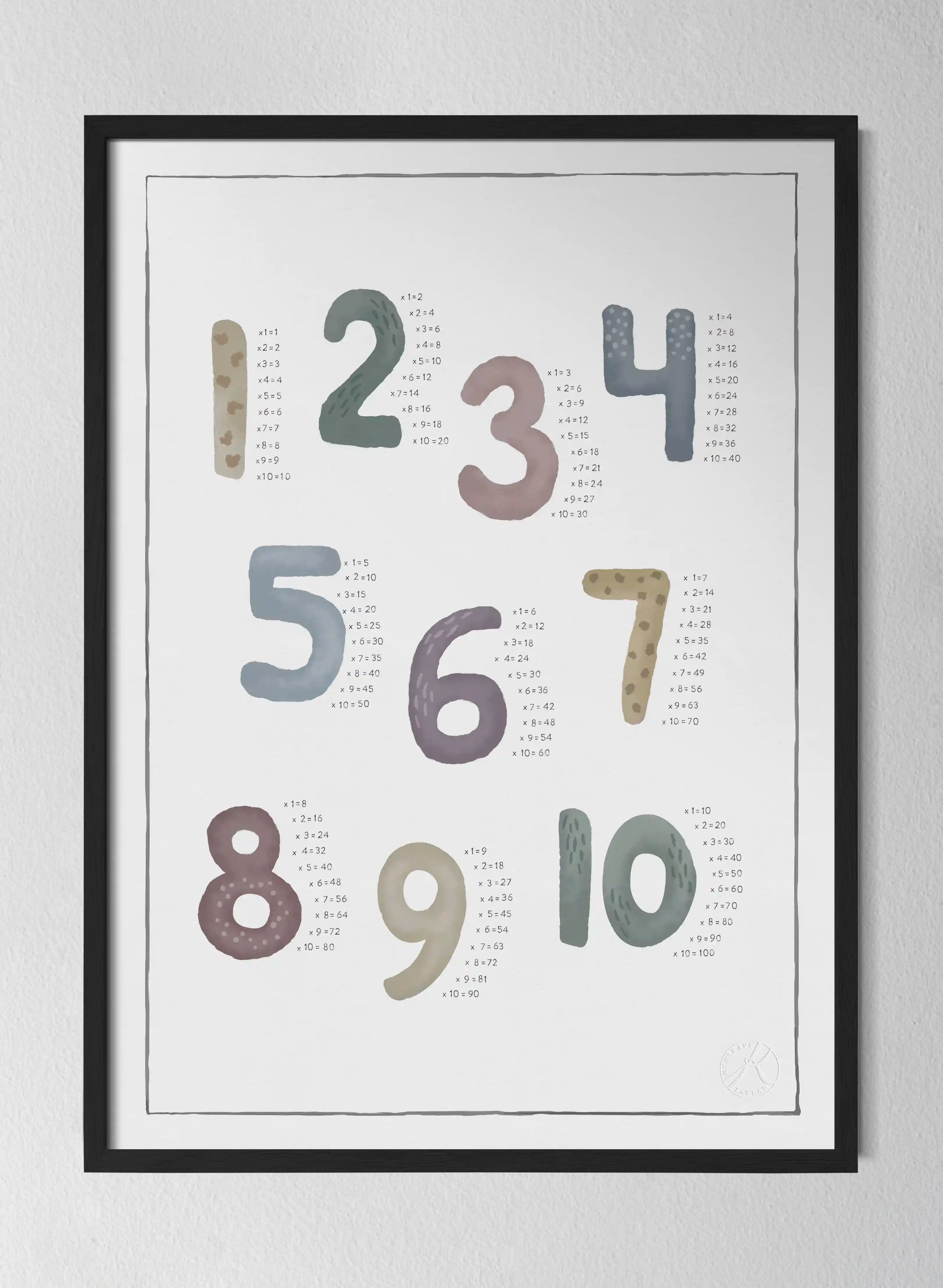 Classic Black Pinewood Frame Patterned
