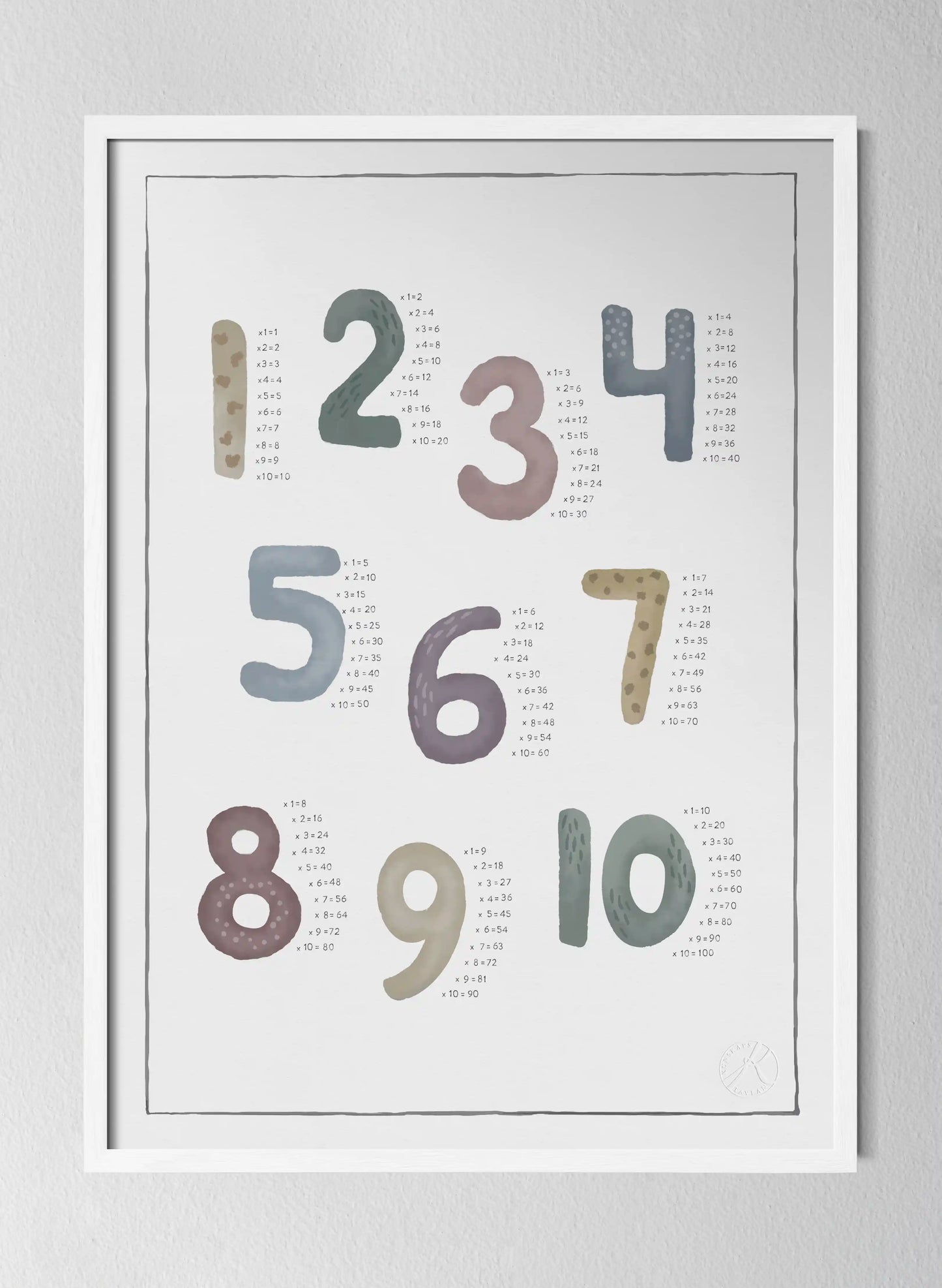 Classic White Pinewood Frame Patterned