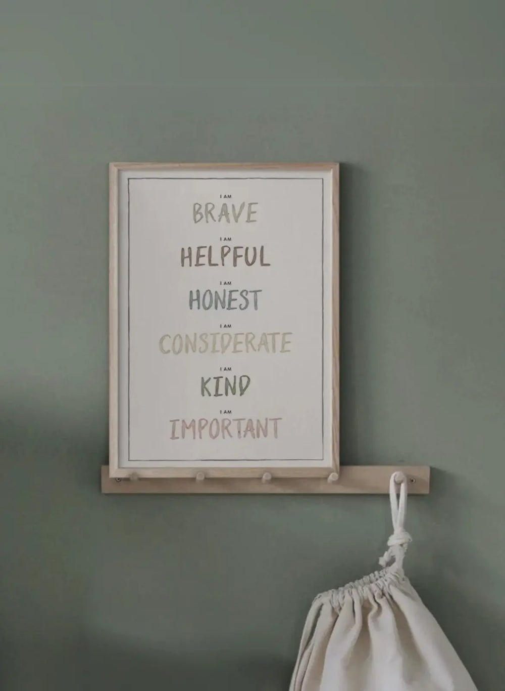 Classic Oak Frame Dusty Pastel