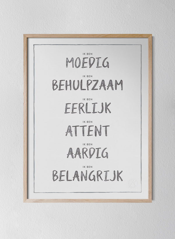 Classic Oak Frame Dark Grey