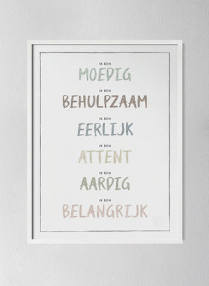 Classic White Pinewood Frame Dusty Pastel