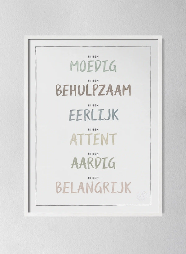 Classic White Pinewood Frame Dusty Pastel