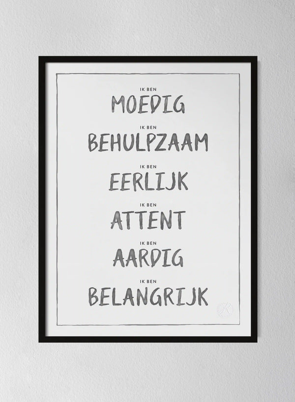 Classic Black Pinewood Frame Dark Grey