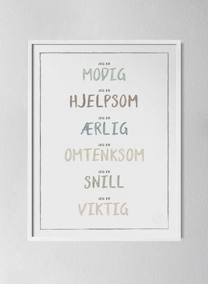 Classic White Pinewood Frame Dusty Pastel