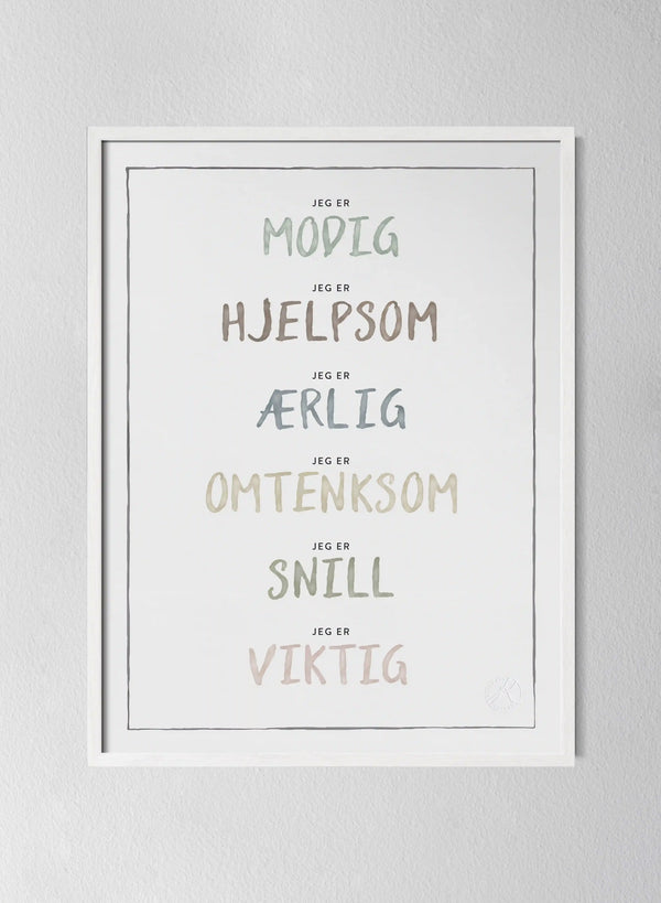 Classic White Pinewood Frame Dusty Pastel