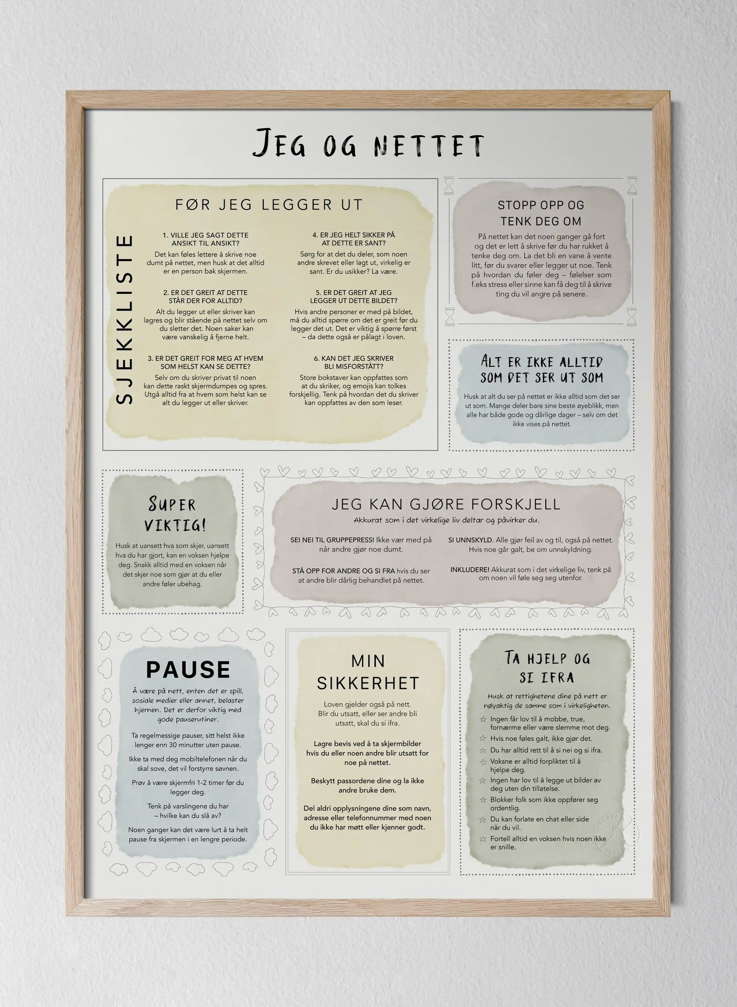 Classic Oak Frame Soft Pastel