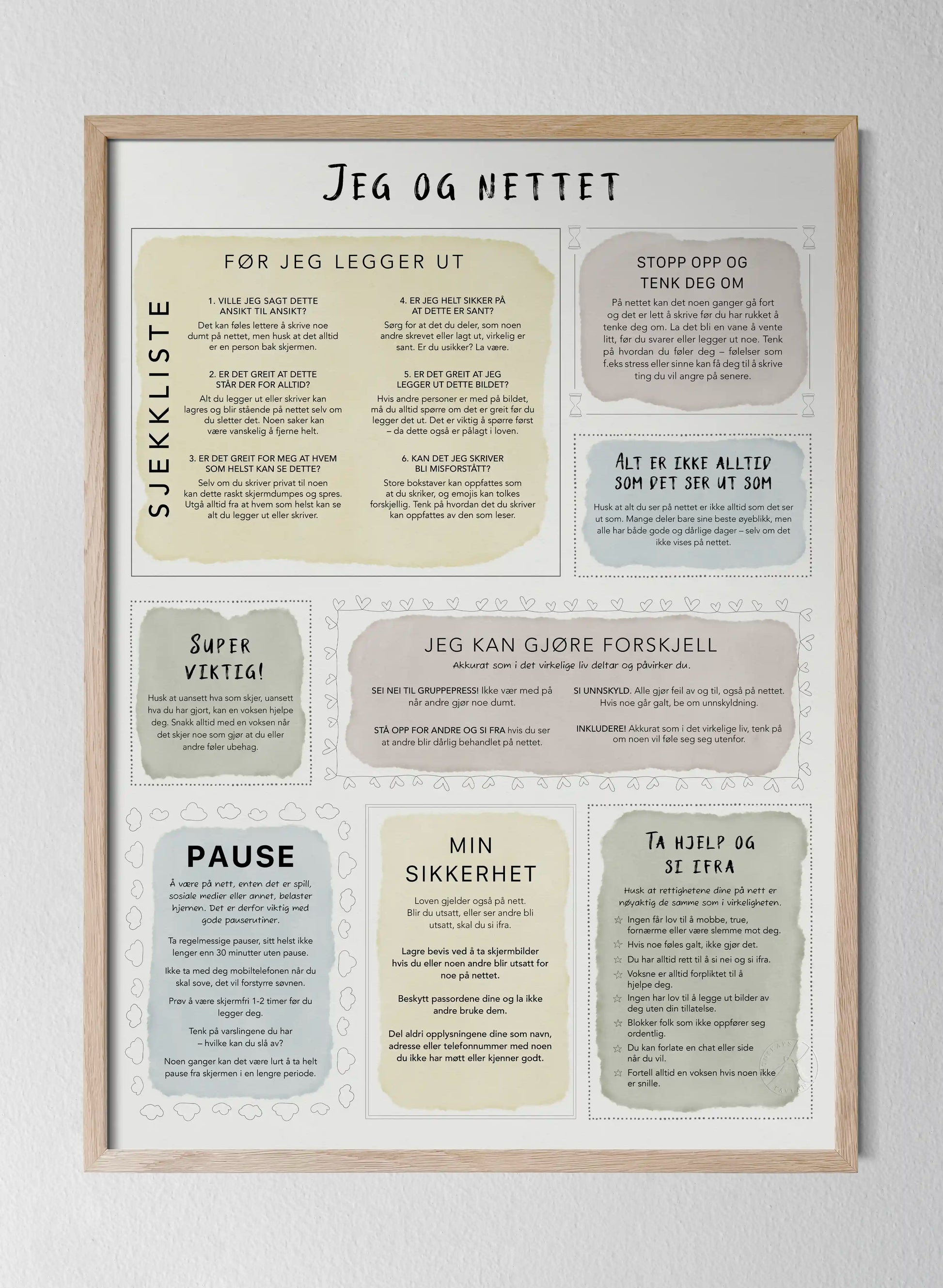 Classic Oak Frame Soft Pastel