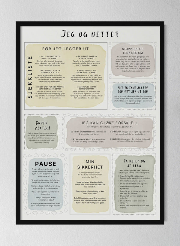 Classic Black Pinewood Frame Soft Pastel