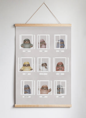 Poster Hanger in Solid Oak