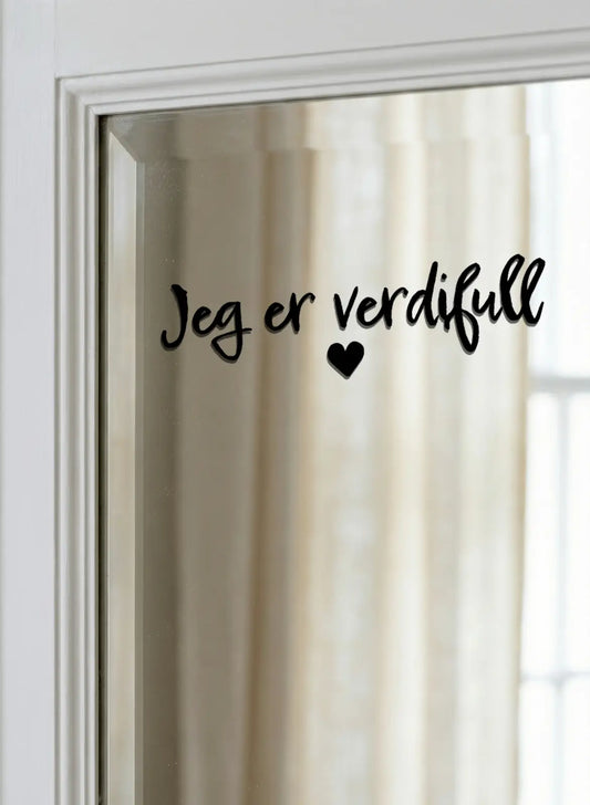 Klistremerke - Jeg er verdifull