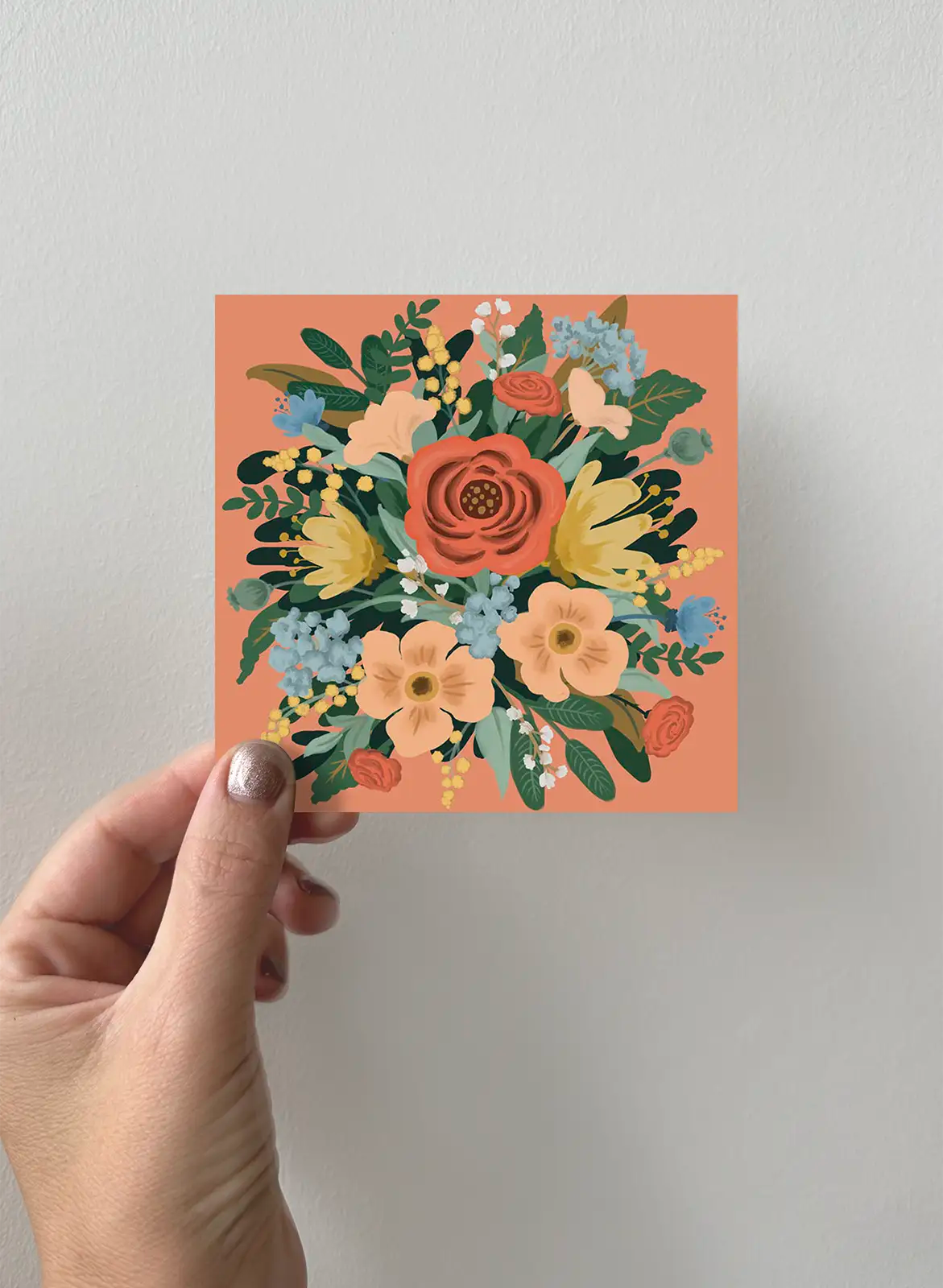 Greeting Card 3-pack - Bouquet - Orange